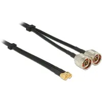DeLOCK 89467, 5 m, RG-58, 2 x N plug, 2 x SMA plug, Musta
