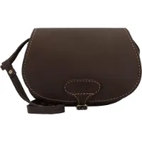 MIKA Bonny Crossbody-laukku Nahka 23 cm Ruskea
