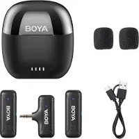 Boya Wireless 2.4GHz Microphone x2 BY-WM3T-M2 3.5mm TRS - Charging Case