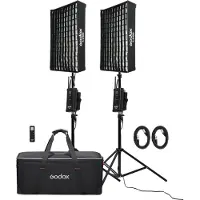 Godox FL100-K2 - 2 joustavaa FL100 LED-paneelia telineen ja laukun kanssa