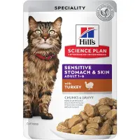 Hill's Pet Nutrition Science Plan Cat Adult Sensitive Stomach & Skin Turkey 12x85g