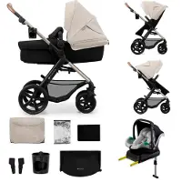 Kinderkraft MOOV 2 4-in-1 Yhdistelmävaunut, Moonlight Grey