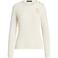 Ralph Lauren for woman. 200932223002 Beige button-up sweater (M), Casual, Cotton