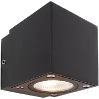Deko-light Led ulkoseinävalaisin Cubodo Single Mini, Musta, Alumiini, Moderni
