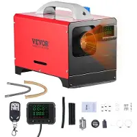 Vevor dieselkäyttöinen ilmalämmitin, 12-24V 5-8KW, nopeasti lämmittävä dieselkäyttöinen pysäköintilämmitin kaukosäätimellä ja mustalla LCD-kytkimellä, hiljainen, esilämmitystoiminto, matkailuautoihin,