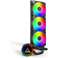 Montech LightFlow 360 ARGB -nestejäähdytin, musta