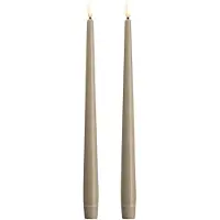 Moods & More LED-kronljus i kit grey Ø 2,3 cm x H 30 cm – 2 st