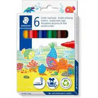 Staedtler 340 C6, 6 väriä, Valikoidut värit, 3 mm, Monivärinen, Vesipohjainen muste, Lapset
