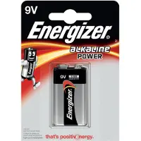 Energizer Alkaline Power, Kertakäyttöinen akku, 9V, Alkali, 9 V, 1 kpl, Cd (kadmium), Hg (elohopea) (E300127702)