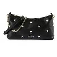 Coccinelle Aura Crossbody-laukku Nahka 22 cm Musta