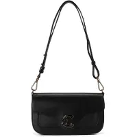 Coccinelle C-Me Crossbody-laukku Nahka 26 cm Musta