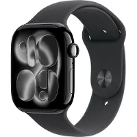Apple Watch Series 11 GPS + Cellular 42 mm peilimusta alumiinikuori ja musta urheiluranneke S