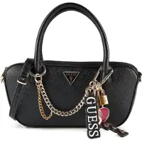GUESS for woman. HWBG9899050 Davina Charms black bag (OSFA), Casual, Polyurethane
