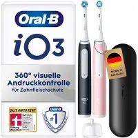 Oral-B iO Series 3 Duo -sähköhammasharja, 2 kpl, Matte Black/Ice Blue