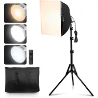 Vevor softbox-valaistussarja 40x40 cm / 16x16 tuumaa 3000-6500K säädettävä kuvaukseen
