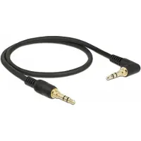 DeLOCK - Audiojohto - stereo mini-jack uros stereo mini-jack uros kulma - 50 cm - musta