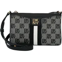 DKNY Nuri Crossbody-laukku Nahka 22 cm Musta
