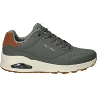 SKECHERS Matalavartiset tennarit 'Uno - Suited On Air' oliivi / valkoinen