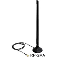 DeLOCK – WLAN 802.11 b/g/n Antenna RP-SMA 6.5 dBi omnidirectional Joint With Magnetic Stand, black (88410)