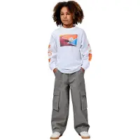 Molo Alter Cargo-housut Light Grey Wash Light Grey Wash 116 cm Harmaa 116 cm Pojat