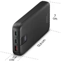 Hama HA-00201718 10000mAh, 20W -varavirtalähde, Antrasiitti