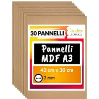 Hobby Hall Mdf-levyt kaiverrukseen, laserleikkaukseen, 3mm, A3, 30 kpl.