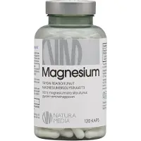 Raw Organic Natura Media Magnesium biglysinaatti, 120 kaps.