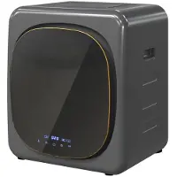 Hobby Hall Pyykinpesukone UV-desinfioinnilla, kompakti rakenne, 4 kg kapasiteetti, ruostumaton teräs, harmaa, Pilka