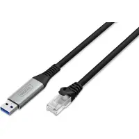 Digitus AK-300600-150-S, 15 m, Cat6a, S/FTP (S-STP), RJ-45, Musta
