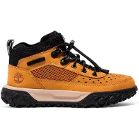 Timberland for boy. TB0A64842311 Greenstride Motion 6 Mid Lace Up Sneaker yellow (33), Leather, Flat, Laces, Casual, Sport, Outdoor, childre