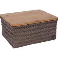 Handed By - Top Fit Säilytyskori kannella 31x23x15 cm Taupe