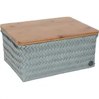 Handed By - Top Fit Säilytyskori kannella 31x23x15 cm Eucalyptus