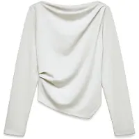 Vero Moda Vmmille Ls Boatneck Short Top Jrs Noos - White - S