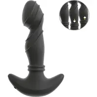 ANOS - prostate vibratori - liikkuva rengas - silikonia - musta