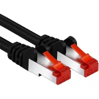 Goobay Patchkabel CAT 6, S/FTP (PiMF), svart, 7,5 m kopparklädd aluminiumtråd (CCA)