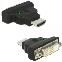DeLOCK Adapter HDMI / DVI, HDMI M, DVI 25-pin FM, Musta (65020)