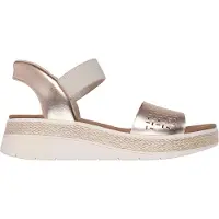SKECHERS for woman. 114415 Slip-ins Sandals: BOBS Sun Ray - Step Aside bronze (39), 5 to 8 cm, None, Casual
