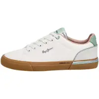Pepe Jeans for woman. PLS300015 Trainers Kenton Cool white (39), Flat, Laces, Casual