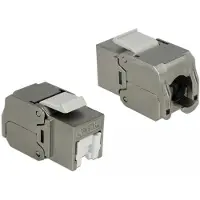 DeLOCK – Keystone Module RJ45 jack > LSA Cat.6A STP dust cover, silver (86385)