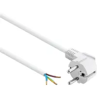Goobay Power cable Protective contact angle cable for installation, 1.5 m, white - Cable length 1.5 m