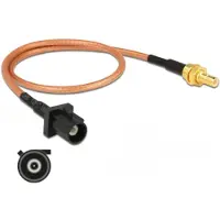 DeLOCK 89676, 0,3 m, RG-316, FAKRA A, SMB, Musta, Ruskea, Kulta