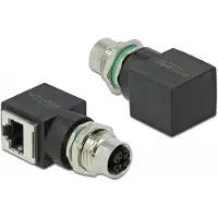 DeLOCK – Network Adapter M12 8 pin X-coded female to RJ45 jack (66316)