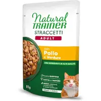 NATURAL TRAINER Säästöpakkaus: 44x85g suikaleet kastikkeessa kanaa märkäruokaa kissoille