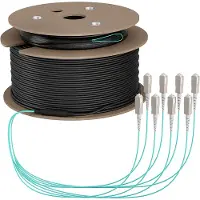 Efbe-Schott Elektronik O8321S140OM3, 140 m, U-DQ(ZN) BH, OM3, 8x SC, 8x SC