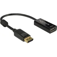 DeLOCK 62609, 0,2 m, DisplayPort, HDMI, Uros, Naaras, Suora