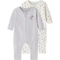 Name it Yöpuku khaki / pastellinvioletti / roosa / offwhite
