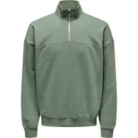 Only & Sons Onsceres Ovz Track Half Zip Sweat Vd - Green - M