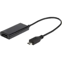 Cablexpert A-MHL-002, Musta, 25 mm, 47 mm, 14 mm, 54 g, 130 mm