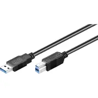 Goobay 93654 USB cable USB 3.2 Gen 1 (3.1 Gen 1) 3 m USB A USB B Black (93654)