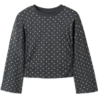 LMTD Nlfdosso Ls Rouched Short Top - Black - 170-176